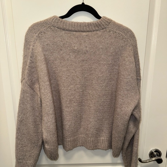 Wedge Crew Sweater - Light Taupe - Large - Picture 3 of 10